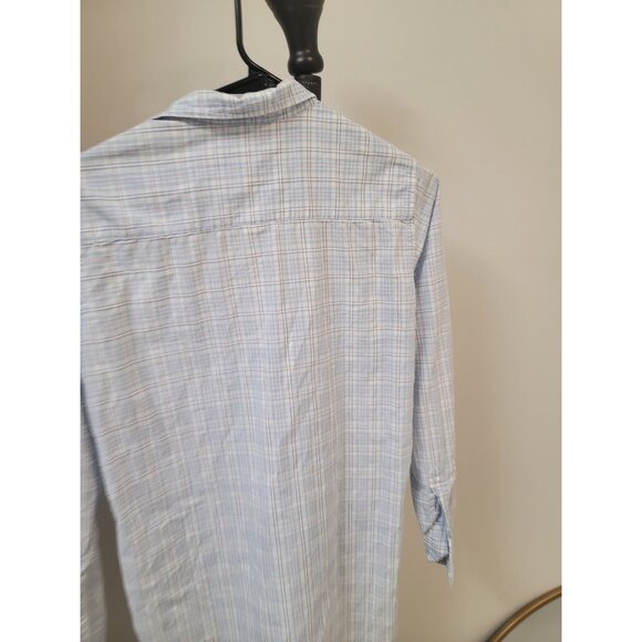 Frank & Eileen Grayson Hero Blue Flannel Button Down Shirt Size Small - Picture 6 of 8